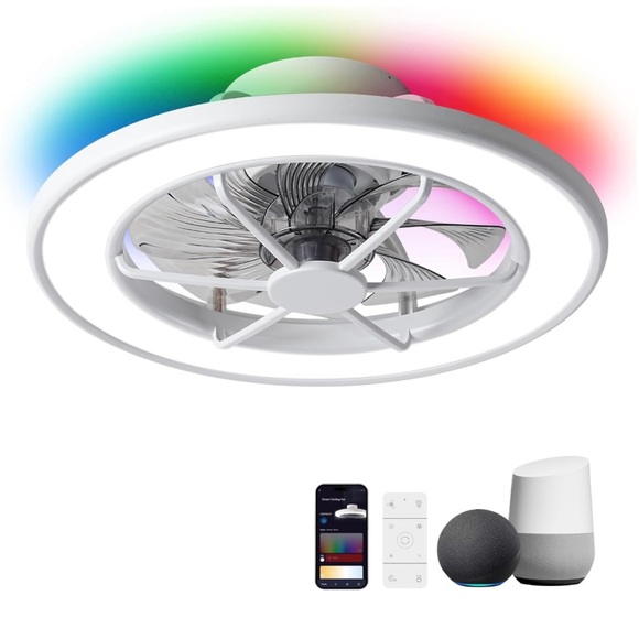 Ceiling fan with light , control color changing - Picture 2 of 2
